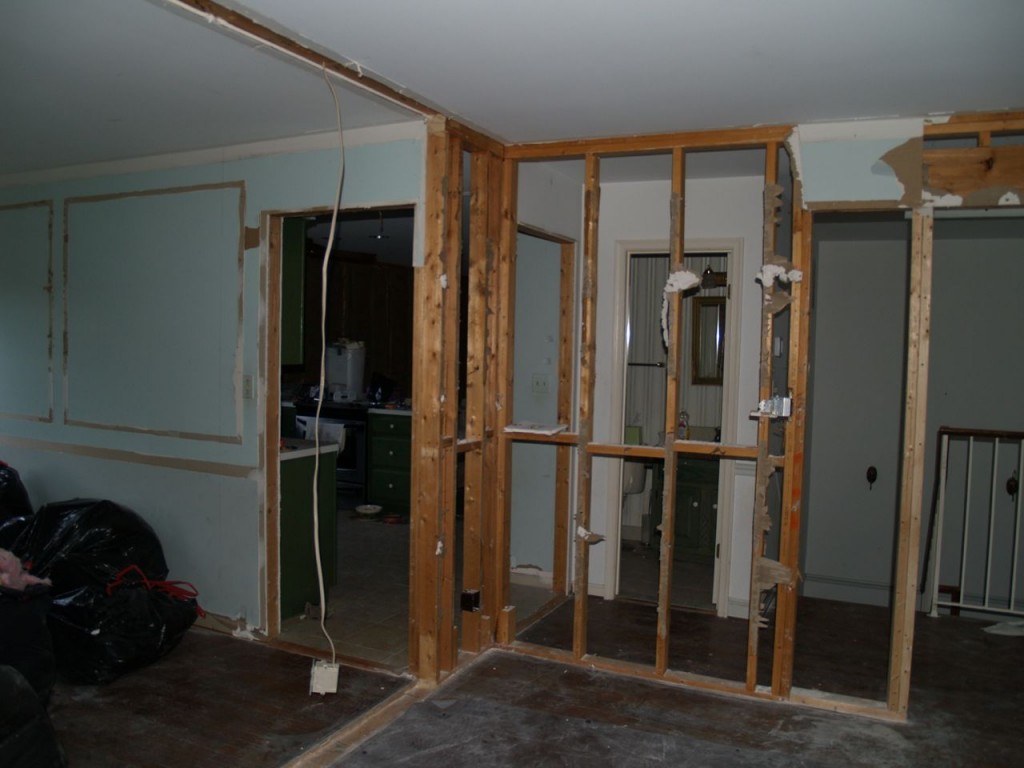 living room wall drywall removed – Geeky Girl Engineer